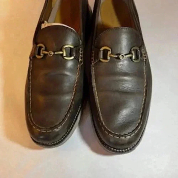Cole Haan Shoes Grand OS ‎ Leather Slip On Horse Bit Loafers Brown Mens Size 11 - Picture 4 of 10